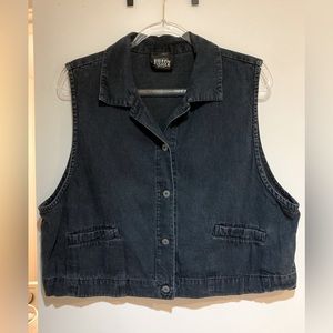 Eileen Fisher vintage denim vest, M